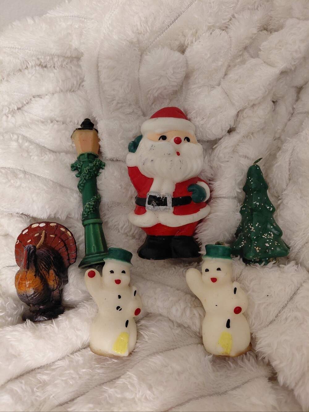Vintage 50s 70s Holiday Sculpture Candles